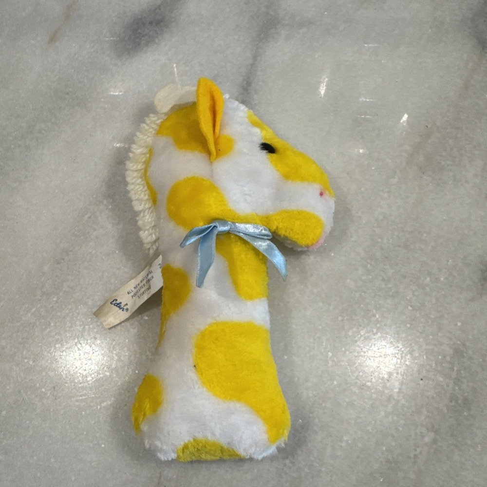 Vintage 1980's Eden‎ Giraffe Plush Rattle